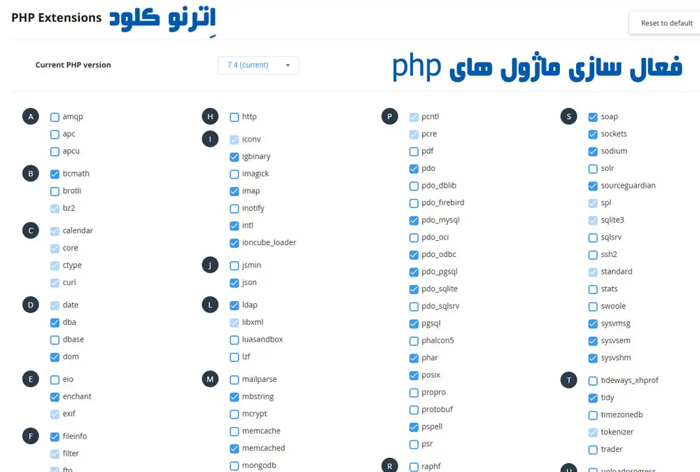 آموزش فعال و غیر فعال سازی اکستنشن های php